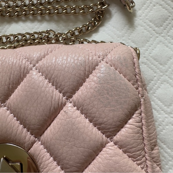 Kate Spade Quilted Pink Leather Crossbody Bag Gold Hardware (2014) - Well Used - Picture 5 of 12